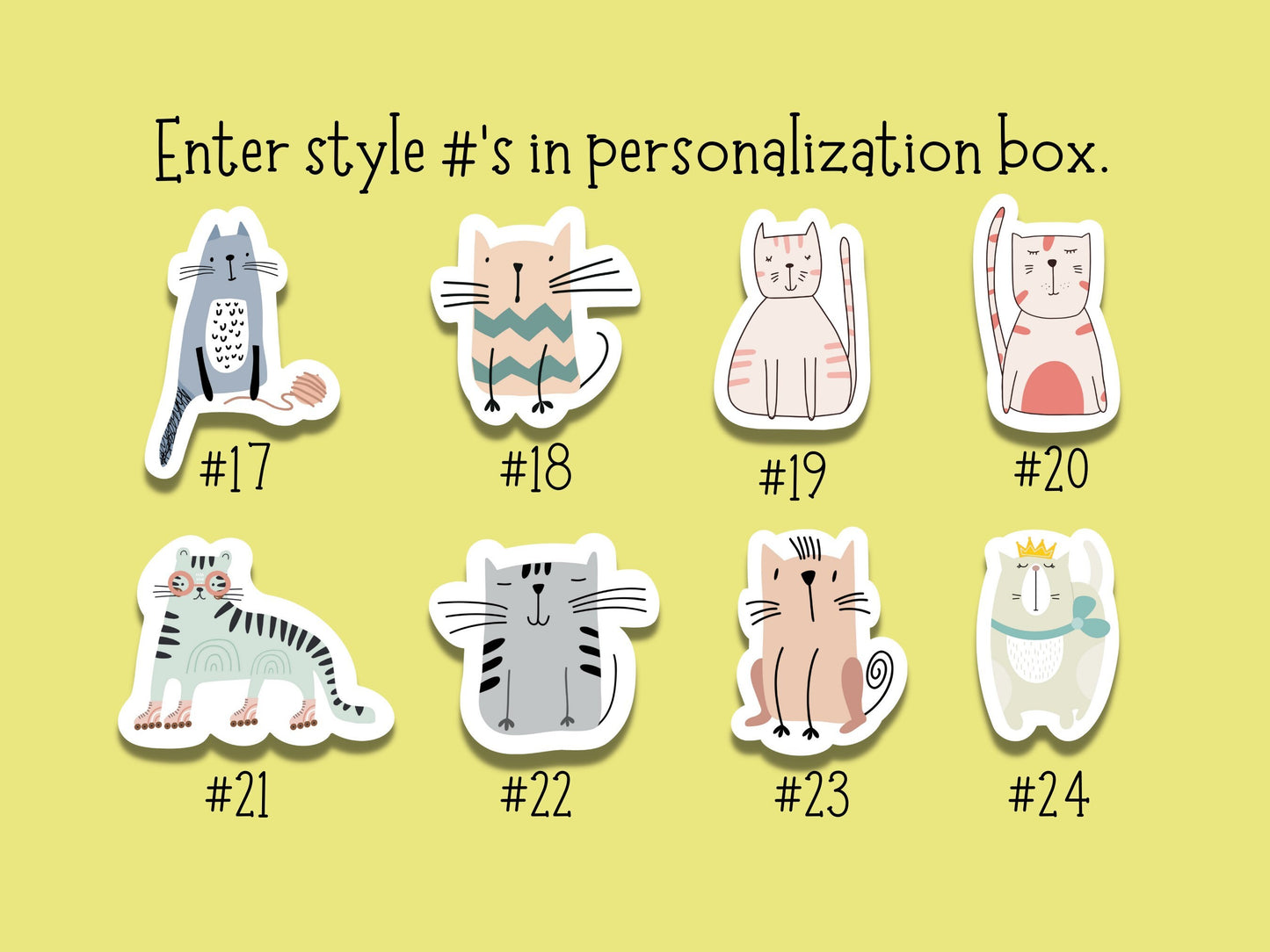 Mini Cat Stickers Cat Lover Tiny Kitty Sticker