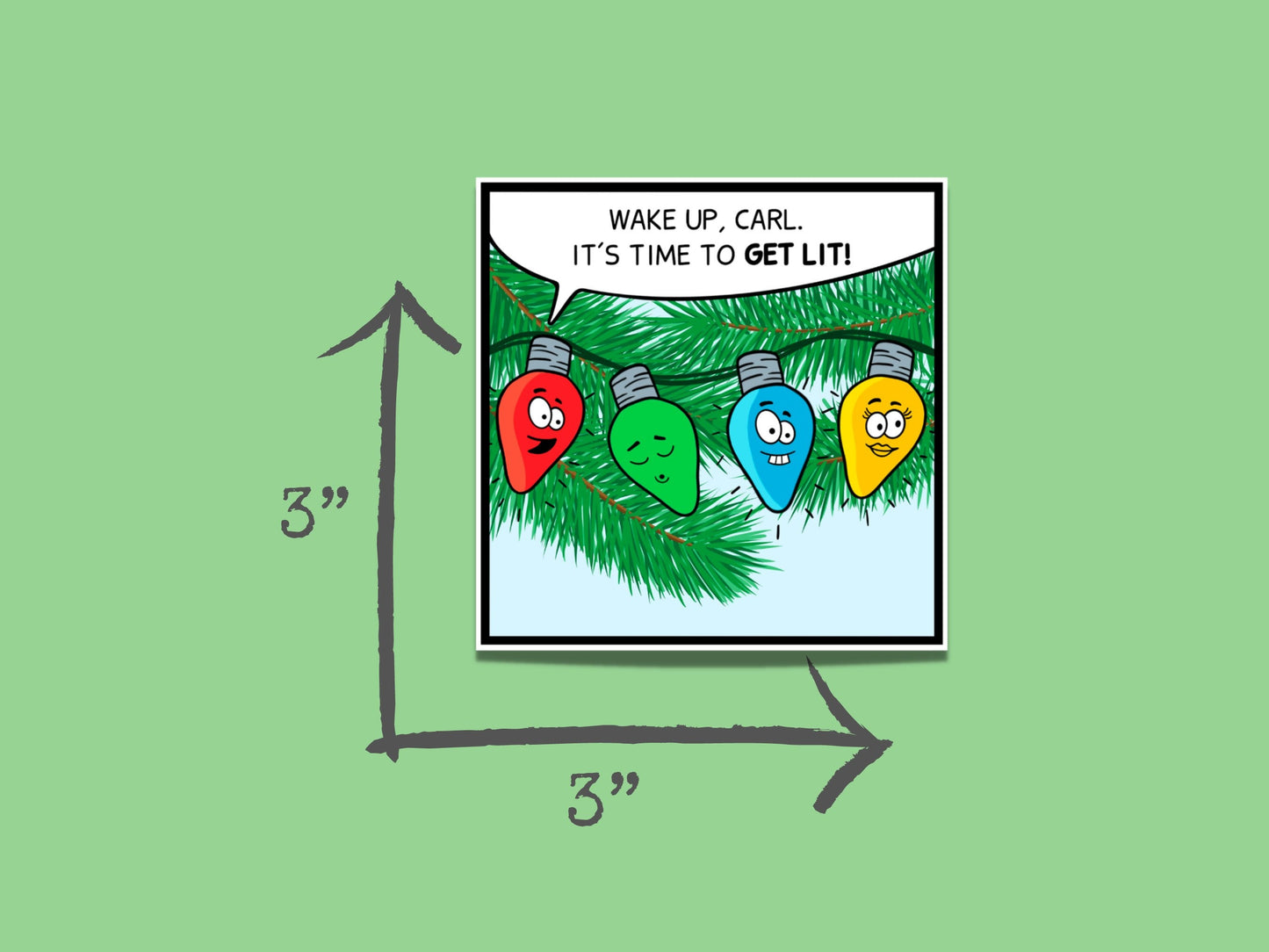 Christmas Light Sticker Christmas Cartoon