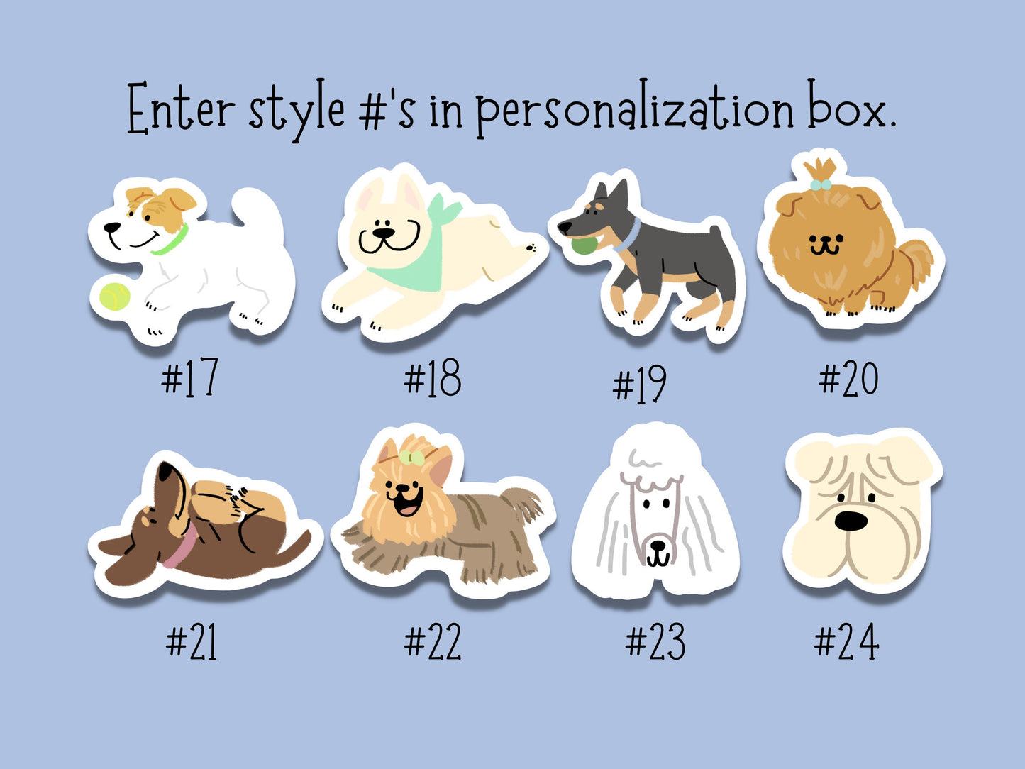 Mini Dog Stickers For Dog Lover Small Sticker