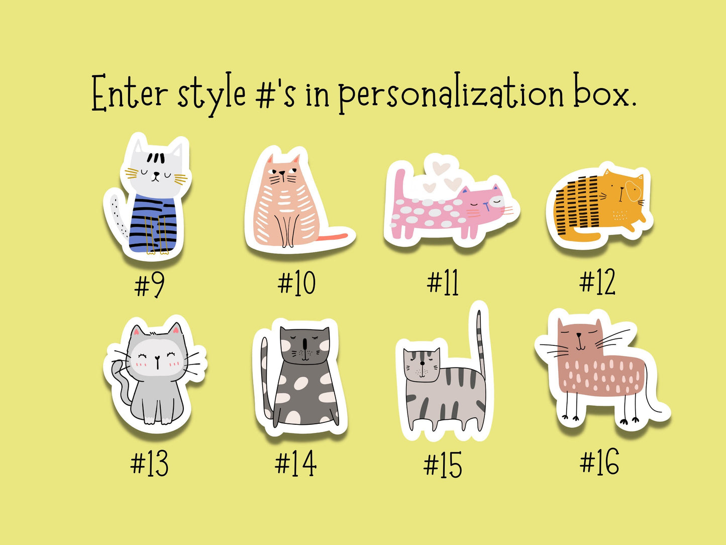 Mini Cat Stickers Cat Lover Tiny Kitty Sticker