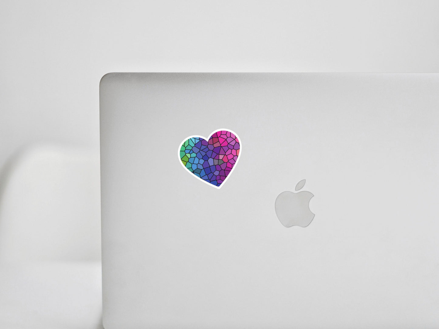 Stained Glass Heart Sticker Mosaic