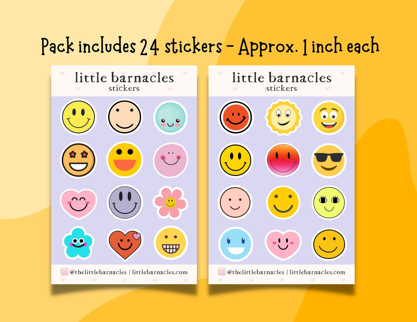 Mini Smiley Face Sticker Sheet Cute Smile Emoji Small Sticker