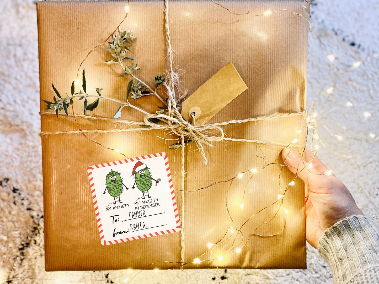 December Anxiety Christmas Gift Tags Present Labels To And From