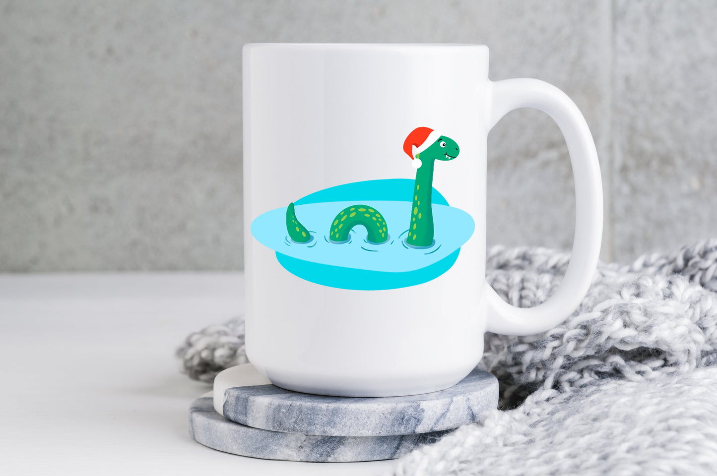 Christmas Loch Ness Monster Mug Nessie
