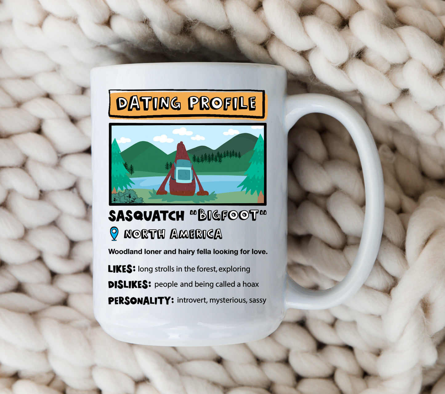 Bigfoot Dating Profile Mug