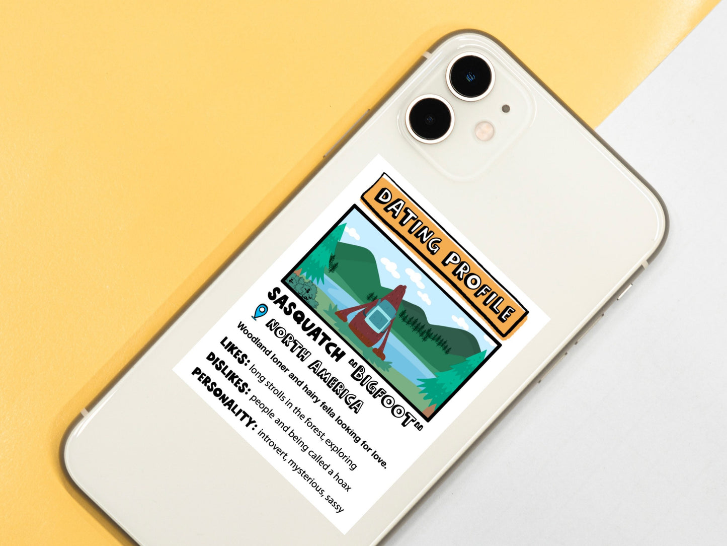 Bigfoot Dating Profile Sticker Sasquatch