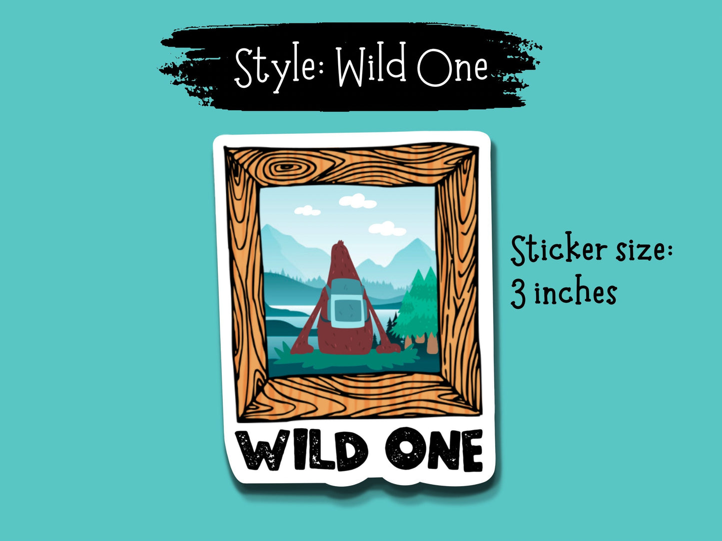 Bigfoot Portrait Sticker Sasquatch Sticker Cryptid