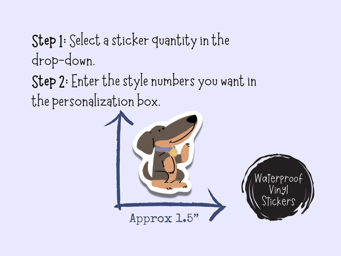 Mini Dog Stickers For Dog Lover Small Sticker