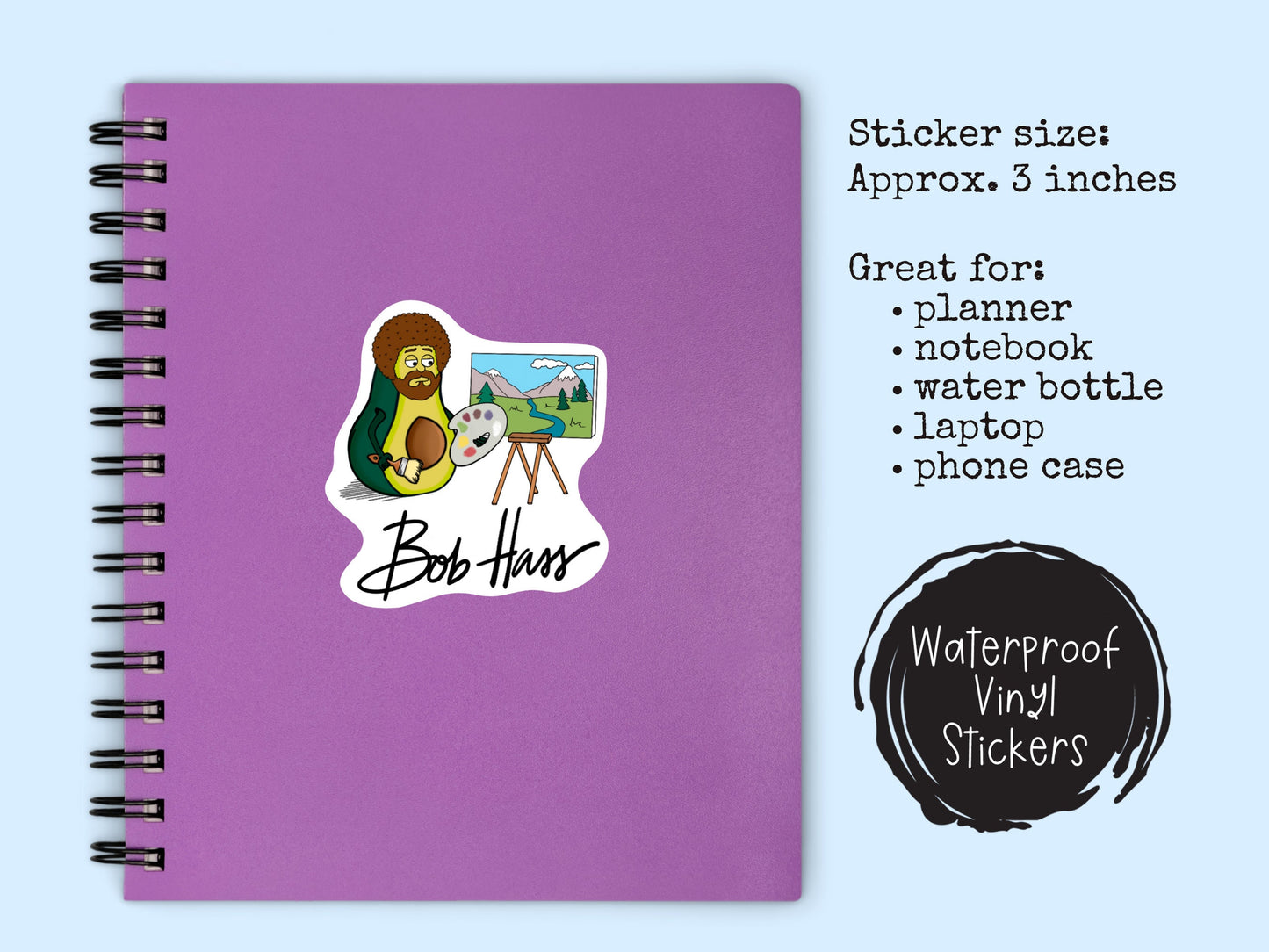 Cartoon Avocado Sticker