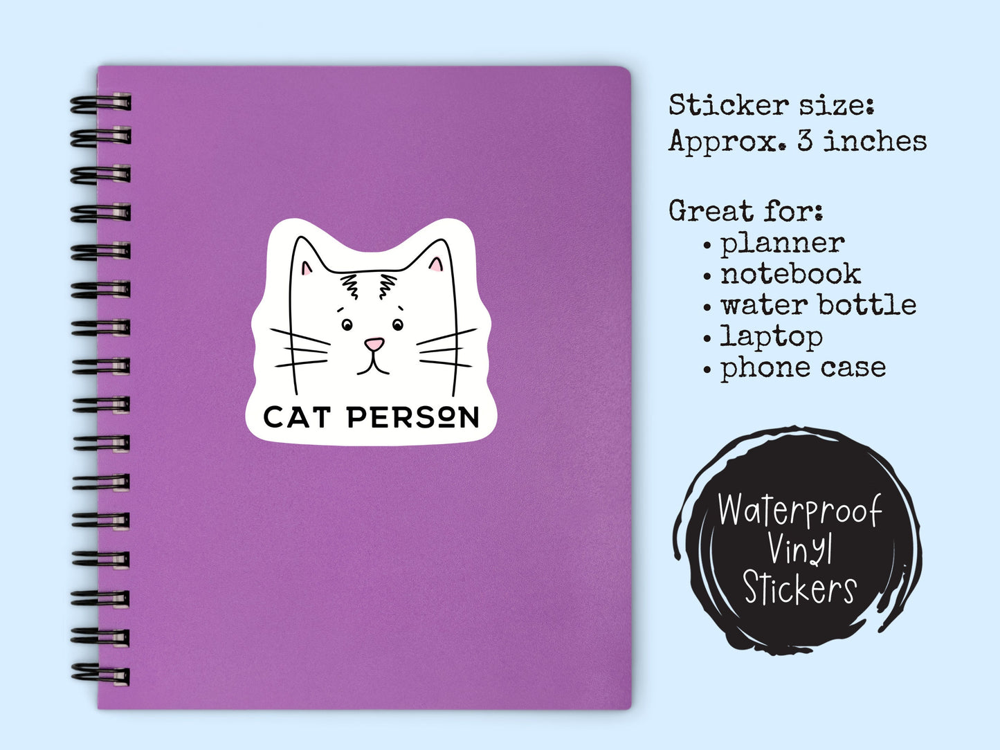 Cat Person Sticker For Cat Lover