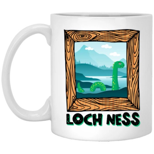 Loch Ness Portrait Mug Nessie Coffee Cup Loch Ness Monster Cartoon
