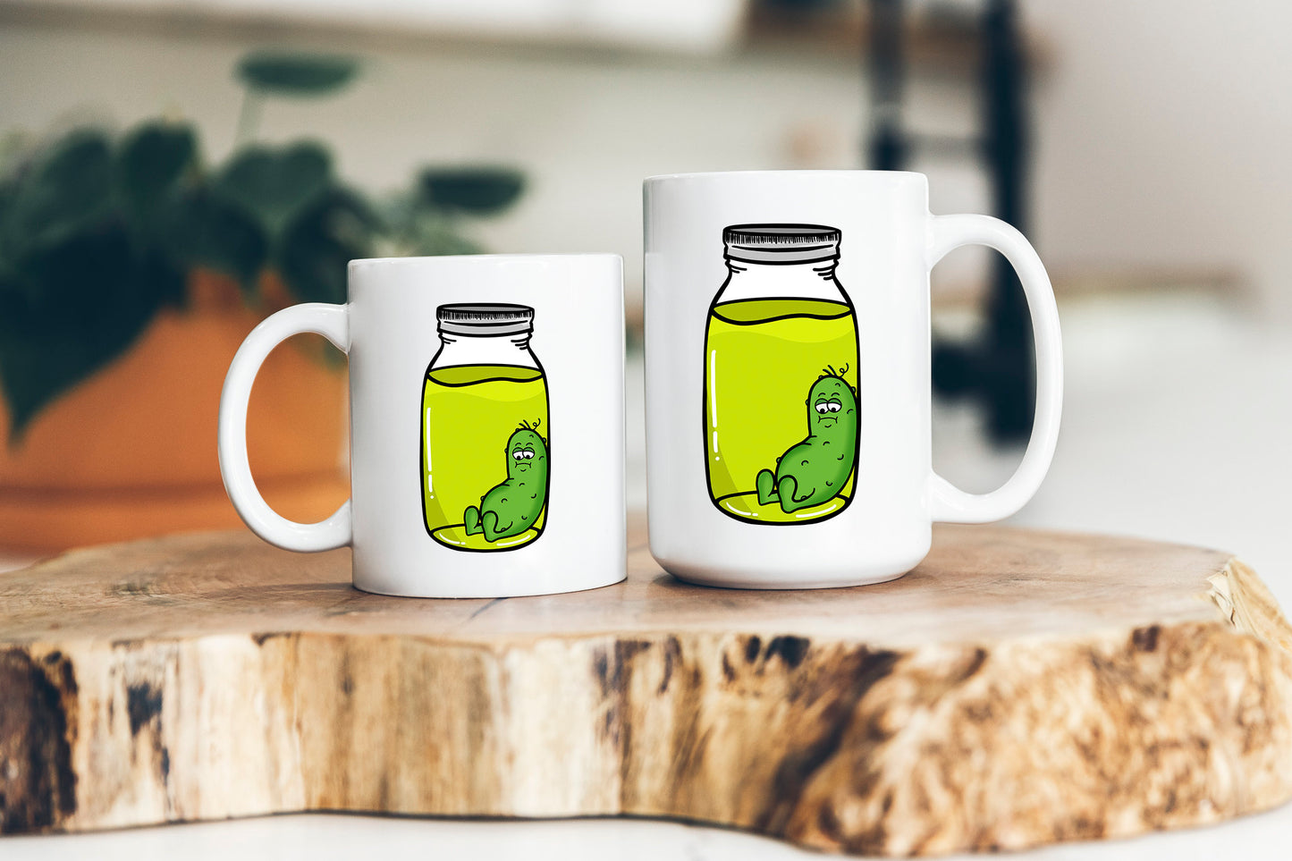 Last Pickle Mug Funny Pickle Cartoon Coffee Cup
