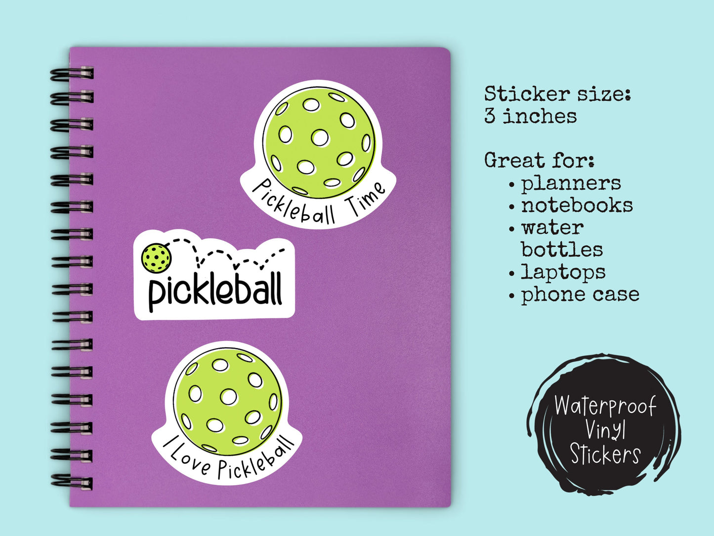 Pickleball Sticker Pickleball Lover Pickleball Icon