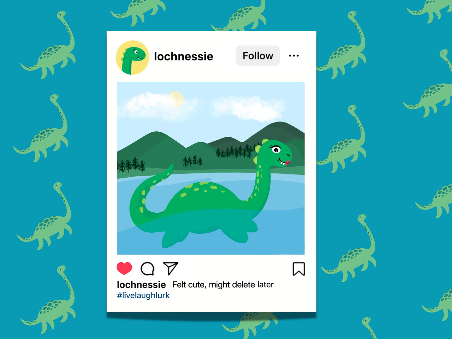 Instagram Profile Loch Ness Sticker For Nessie Lover Loch Ness Monster