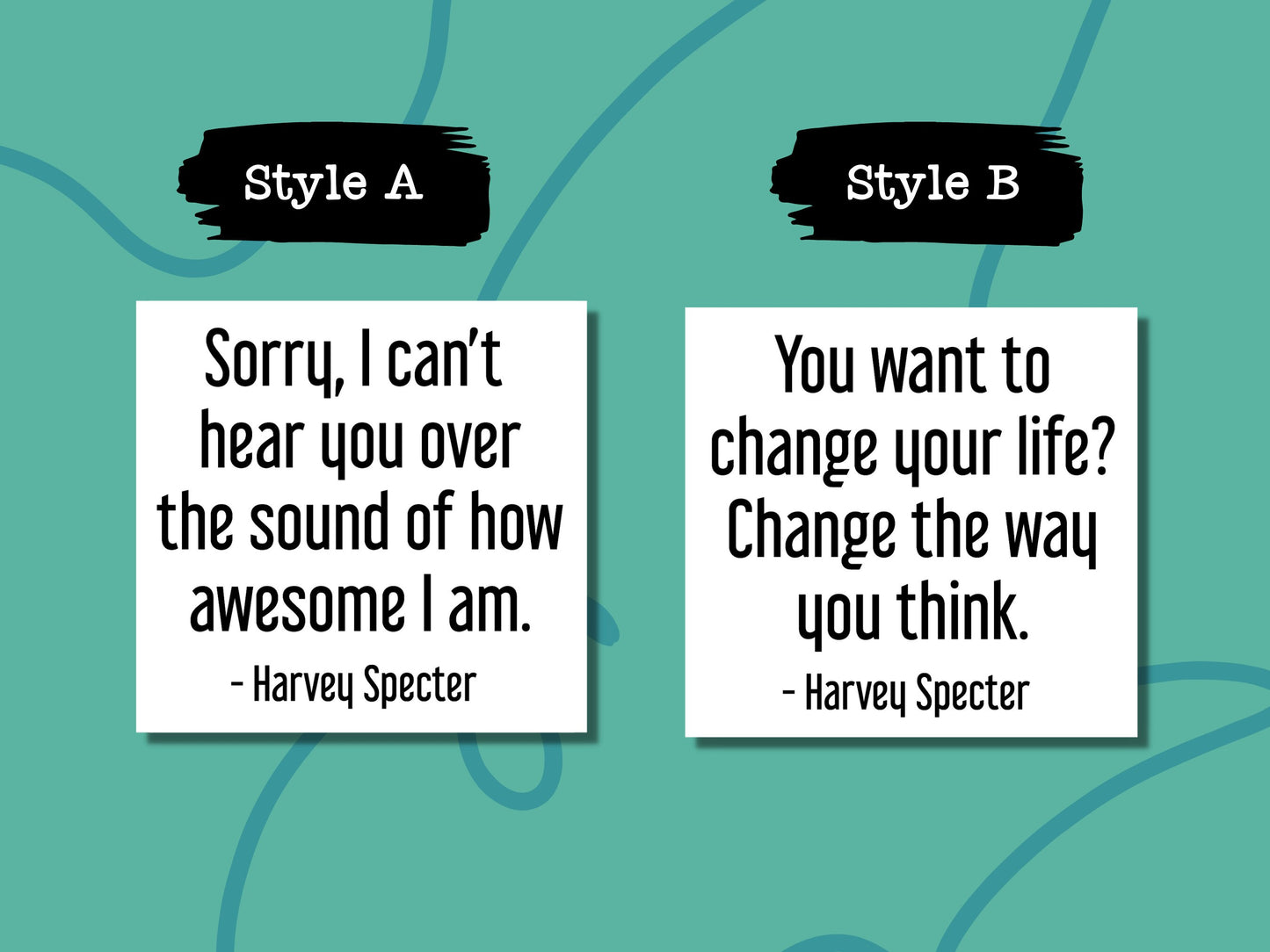 Harvey Specter Quote Sticker Suits TV Show Attorney Law - Variety 1