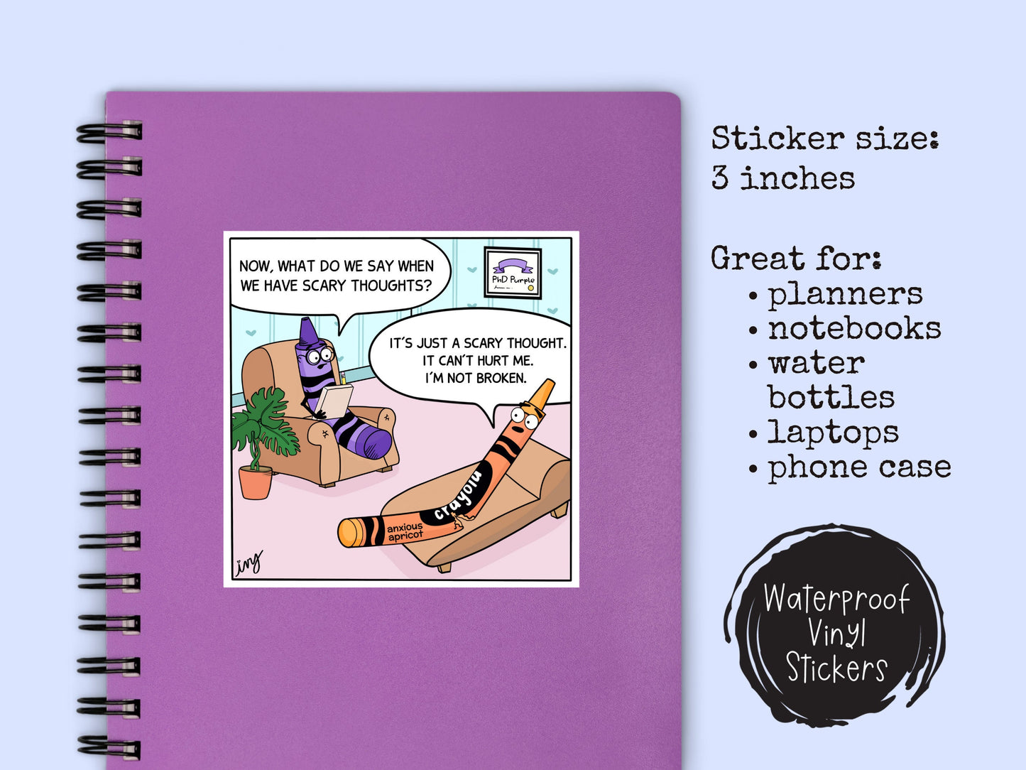 Broken Crayon Therapy Sticker Mental Health