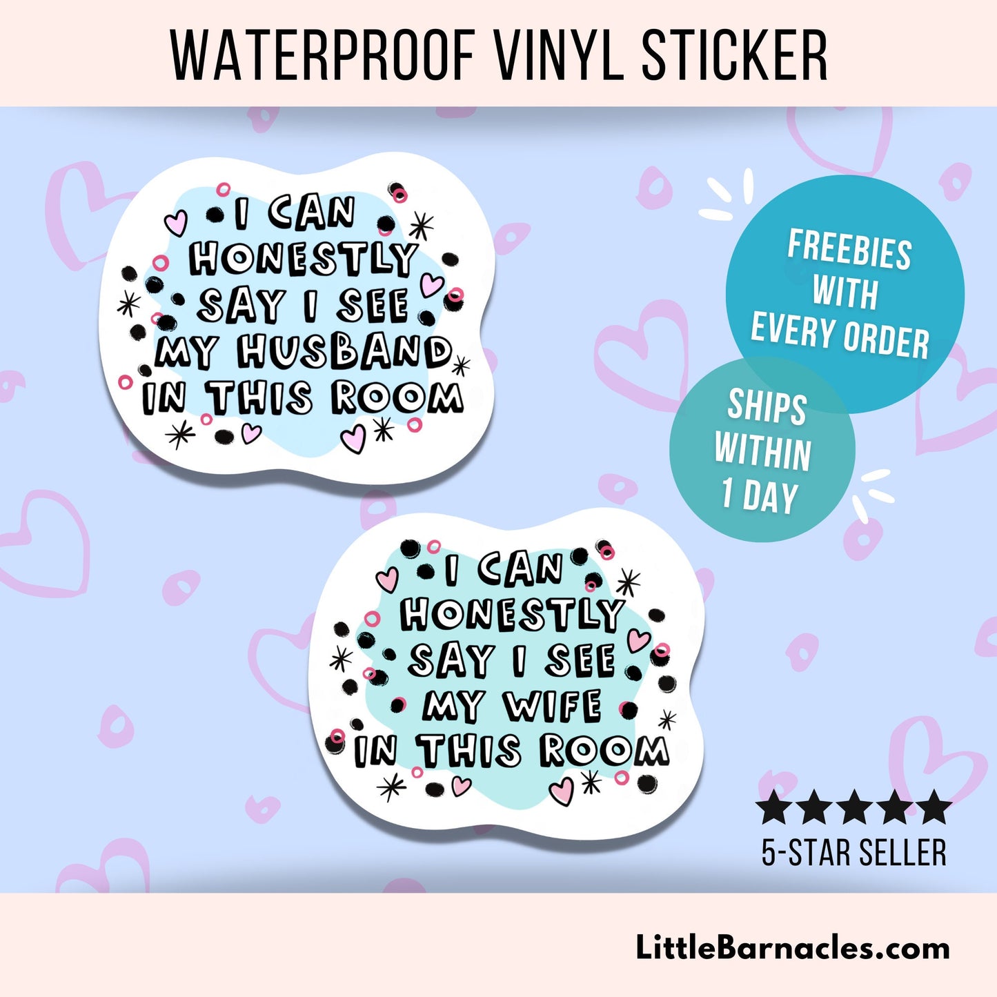 The Bachelor Sticker Husband Wife Mr Mrs
