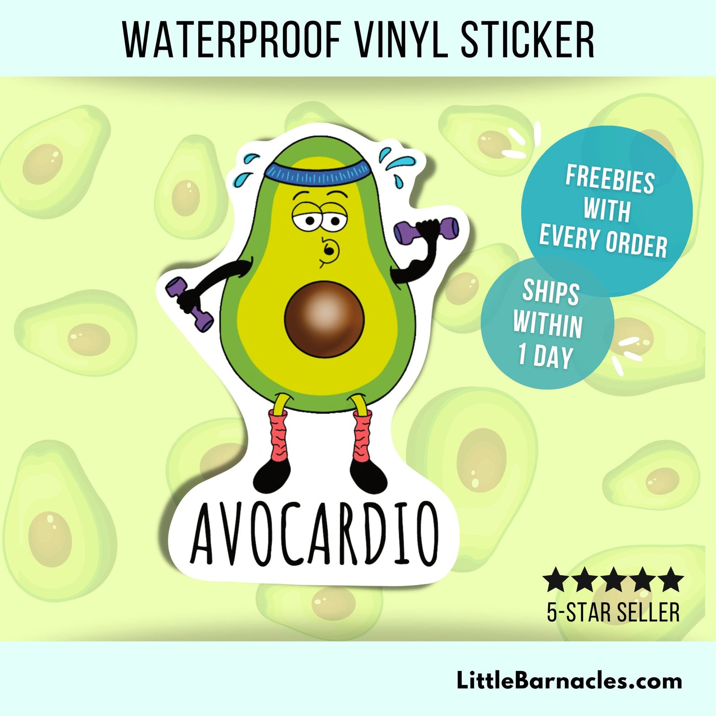 Avocardio Sticker 90s Cartoon