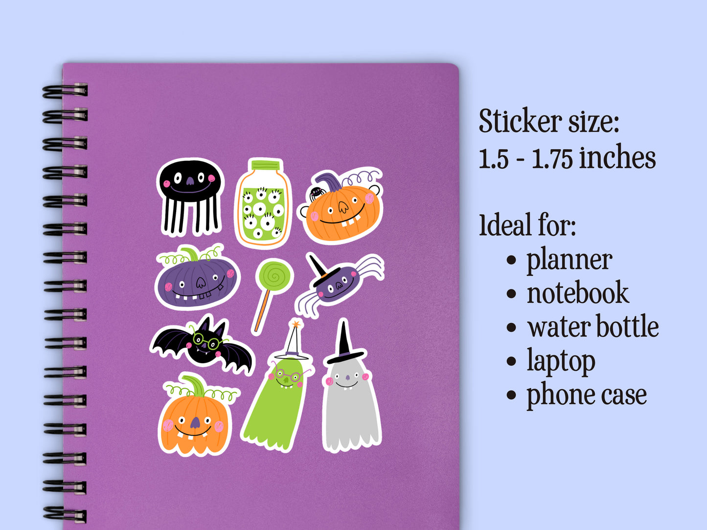 Cute Halloween Sticker Sheet Mini Stickers