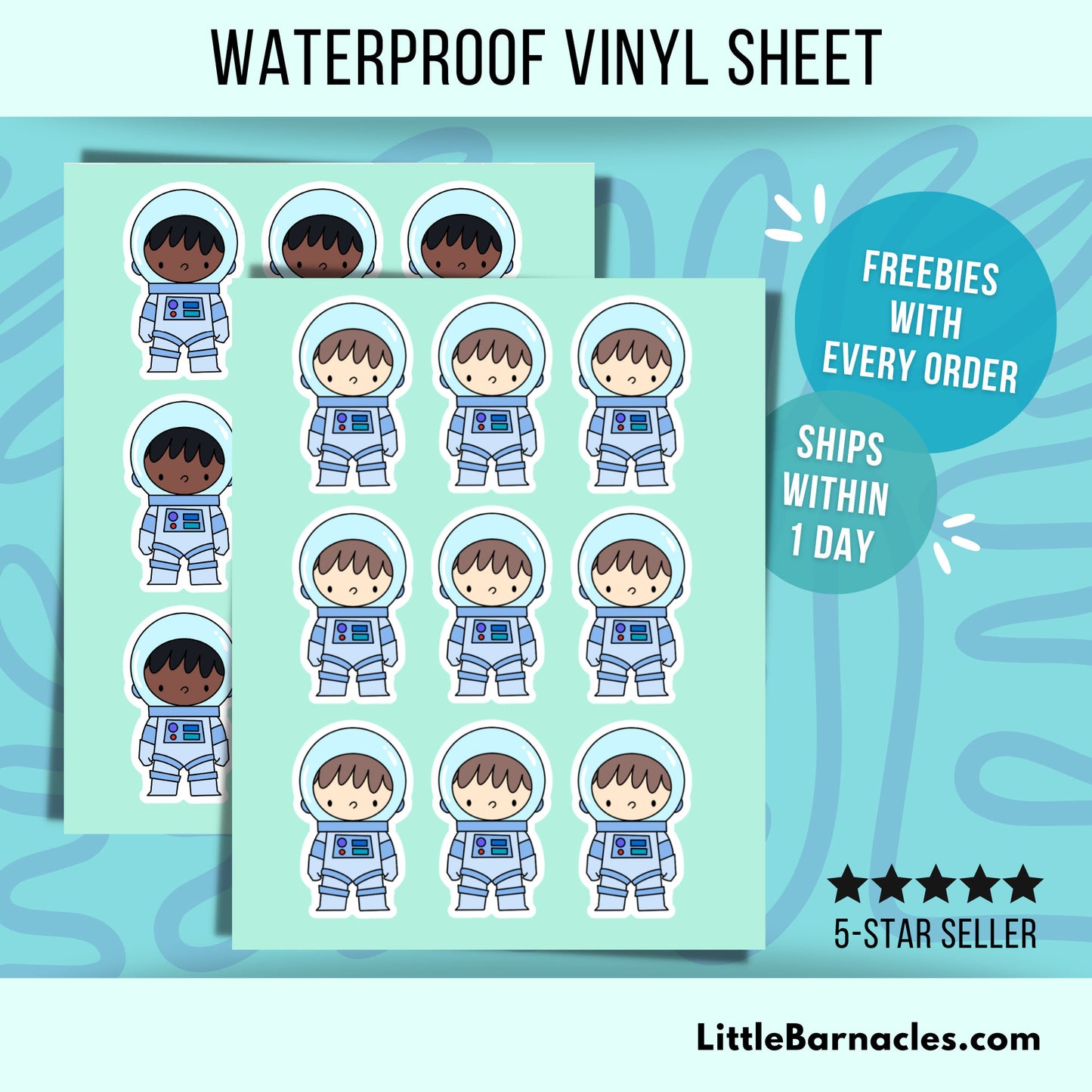 Mini Astronaut Sticker Teacher Science Small Sticker Solar System
