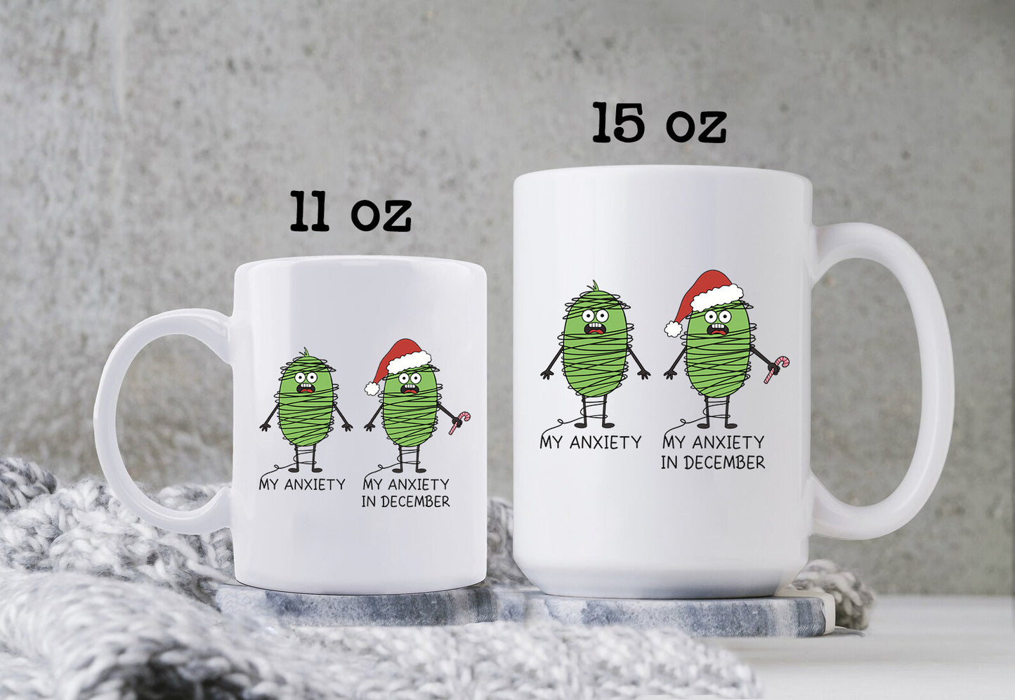 Christmas Anxiety Mug Cartoon