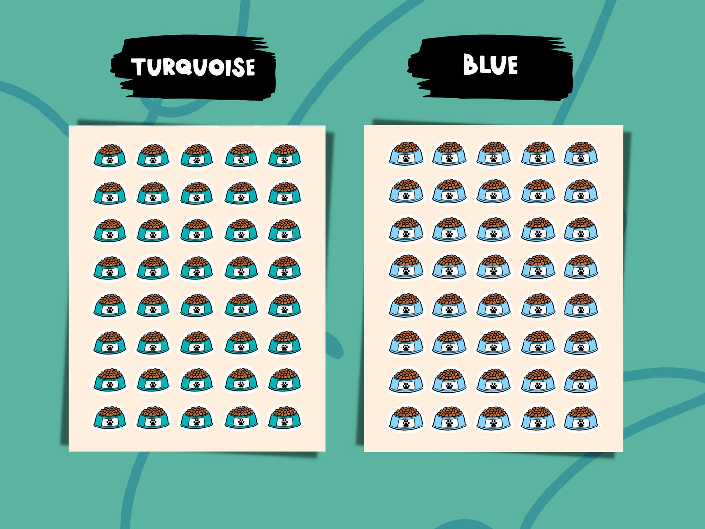 Pet Food Sticker Planner Sticker Pet Health Reminder Label Calendar