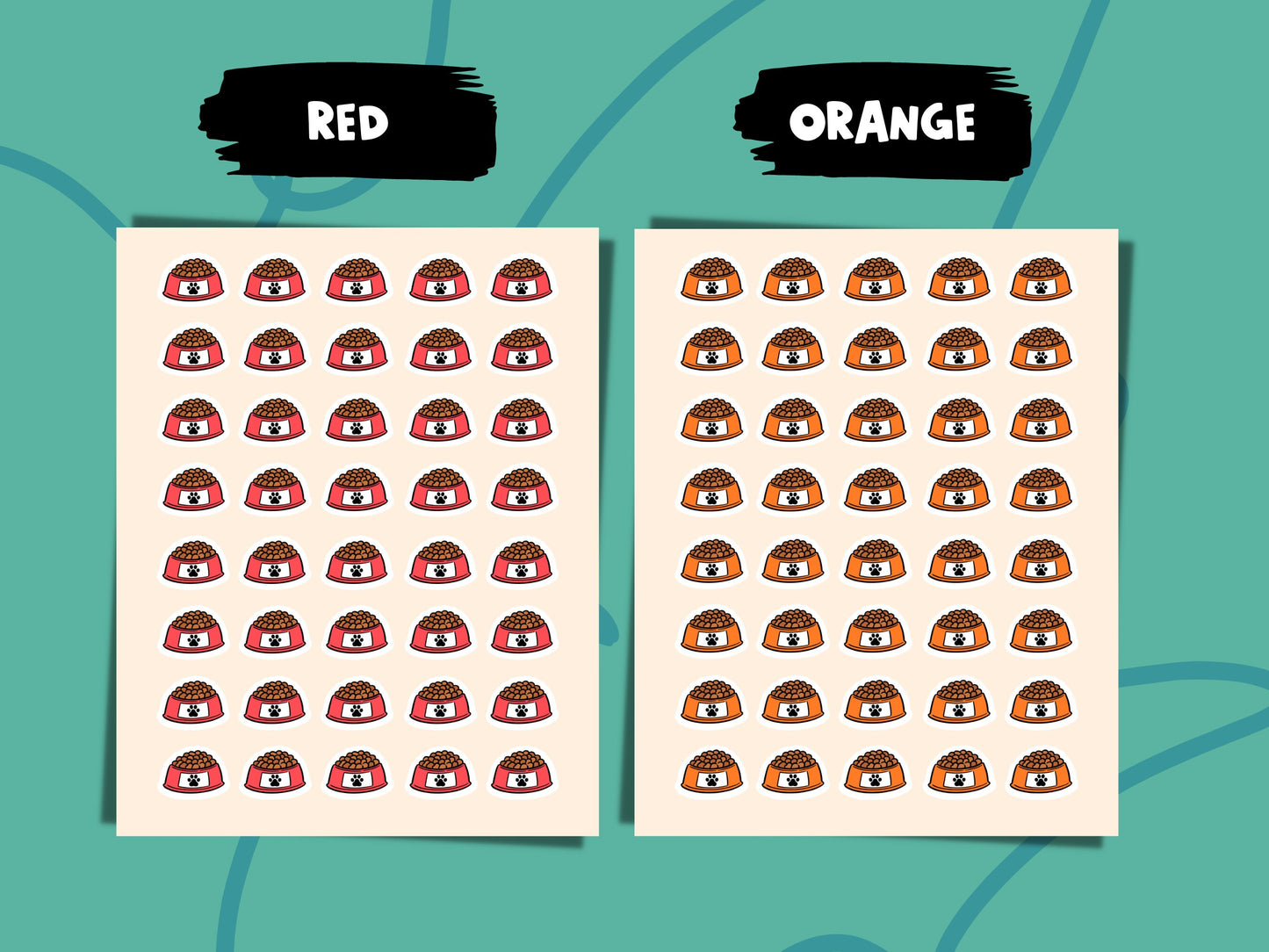 Pet Food Sticker Planner Sticker Pet Health Reminder Label Calendar