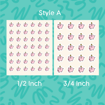 Piggy Bank Planner Sticker • Savings Tracker Mini Sticker • Money Saving Reminder • Finance Sticker for Calendar or Journal
