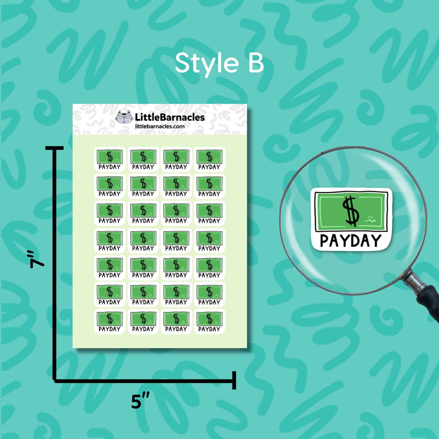 Payday Planner Sticker Paycheck Reminder Label Calendar