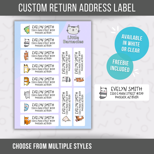 Custom Address Labels, Return Address Labels, Personalized Mailing Labels, Return Address Stickers, Customizable Address Labels Zoo Animals