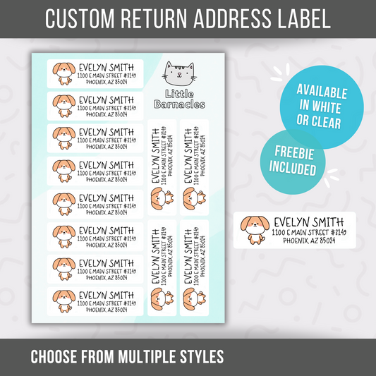 Custom Address Labels, Return Address Labels, Personalized Mailing Labels, Return Address Stickers, Customizable Address Labels, Dog Labels