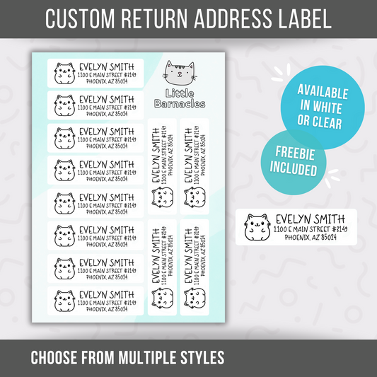 Custom Address Labels, Return Address Labels, Personalized Mailing Labels, Return Address Stickers, Customizable Address Labels Cats Label