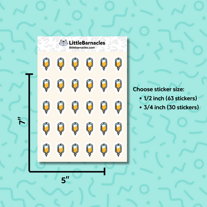 IV Drip Planner Sticker • IV Infusion Reminder • Vitamin Drip Medical Sticker • Health Appointment Label • Doctor Calendar Planner Sticker