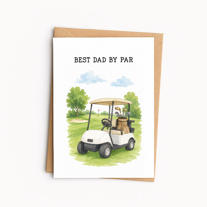 Golf Dad Father’s Day Card • Cute Golf Card for Dad • Funny Golfing Greeting Card • Father’s Day Card for Golfer