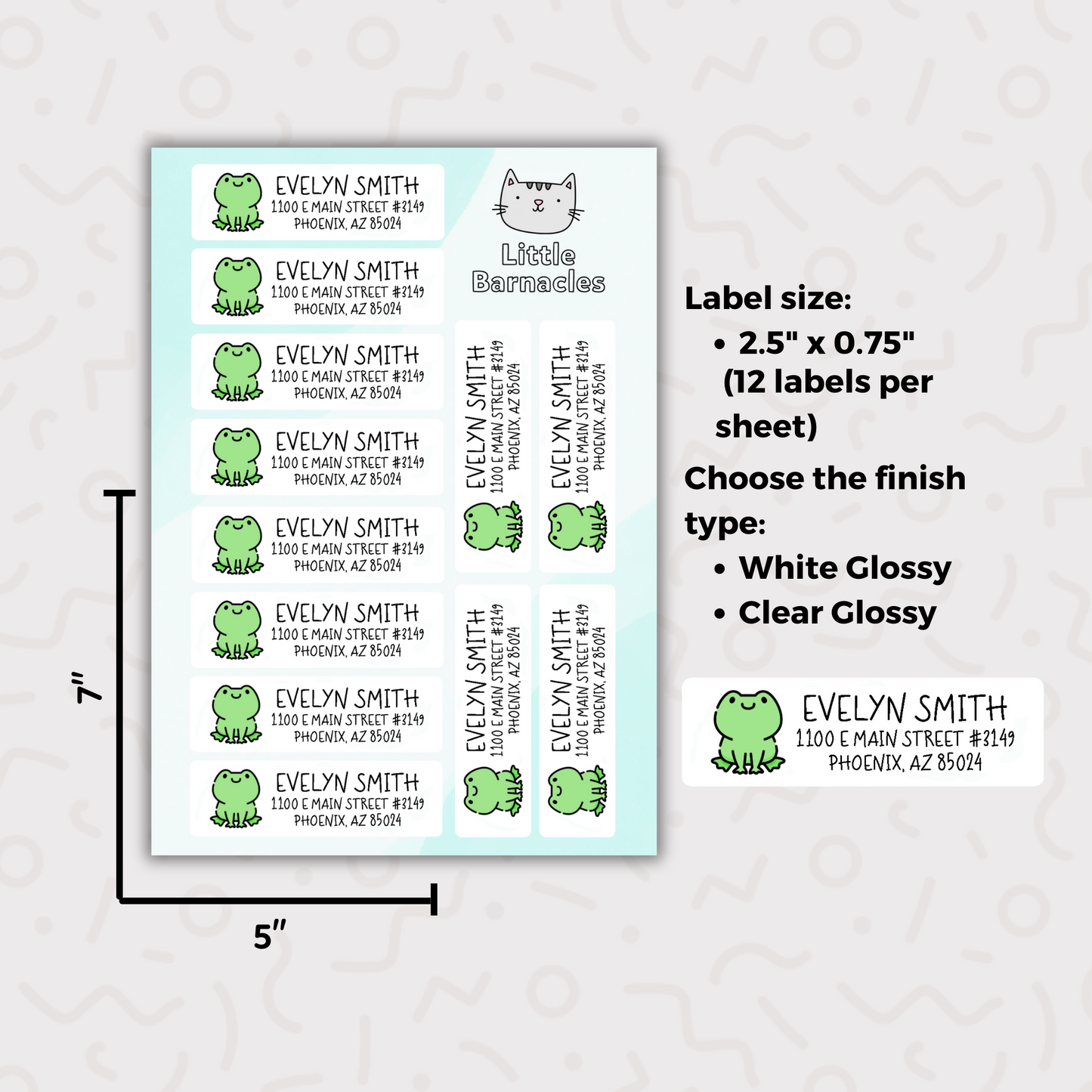 Custom Address Labels, Return Address Labels, Personalized Mailing Labels, Return Address Stickers, Customizable Address Label Frog