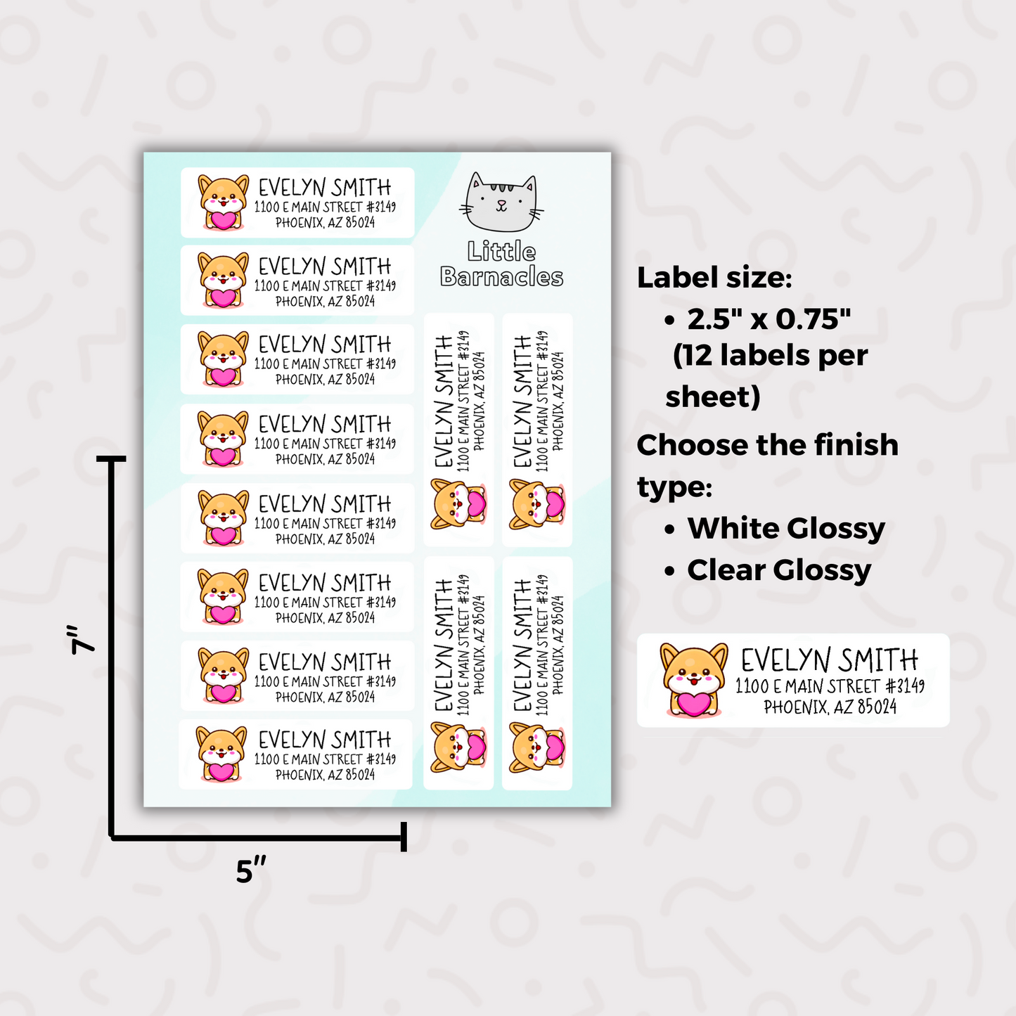 Custom Address Labels, Return Address Labels, Personalized Mailing Labels, Return Address Stickers, Customizable Address Labels, Corgi Labels