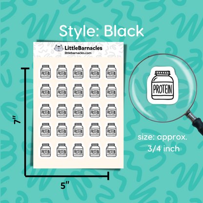 Protein Shake Planner Sticker • Workout Reminder Sticker • Health Tracker Sticker • Wellness Journal Sticker • Fitness Planner Sticker