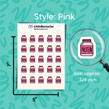 Protein Shake Planner Sticker • Workout Reminder Sticker • Health Tracker Sticker • Wellness Journal Sticker • Fitness Planner Sticker