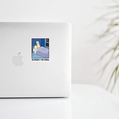 Alfredo The Dark Sticker • Funny Cartoon Fettuccine Decal • Waterproof Vinyl Sticker • Pasta Meme Sticker • Food Lover Gift