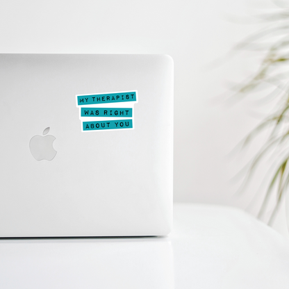 Funny Therapy Sticker • Mental Health Humor Decal • Anxiety Panic Attack Sticker • Waterproof Vinyl Therapist Gift • Wellness Sticker