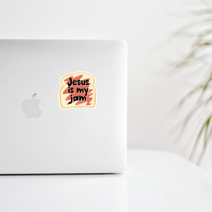 Jesus Is My Jam Sticker • Waterproof Vinyl Christian Decal • Faith Humor Sticker • Religious Gift • Bible Lover Sticker