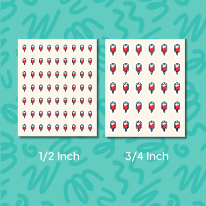 Blood Donation Planner Sticker • Donate Blood Reminder • Medical Health Sticker • Infusion Appointment Label • Calendar Planner Sticker