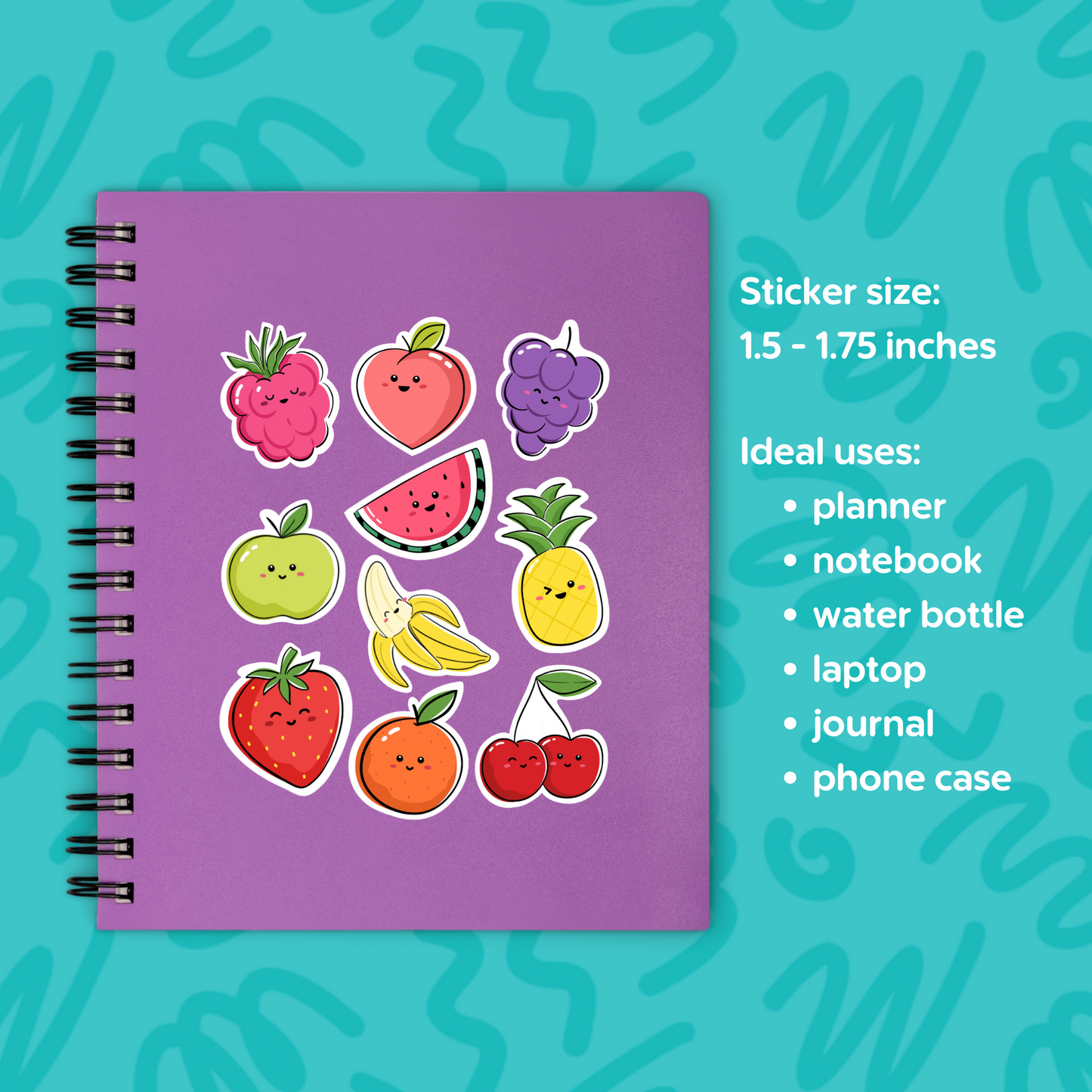 Cute Mini Fruit Sticker Sheet