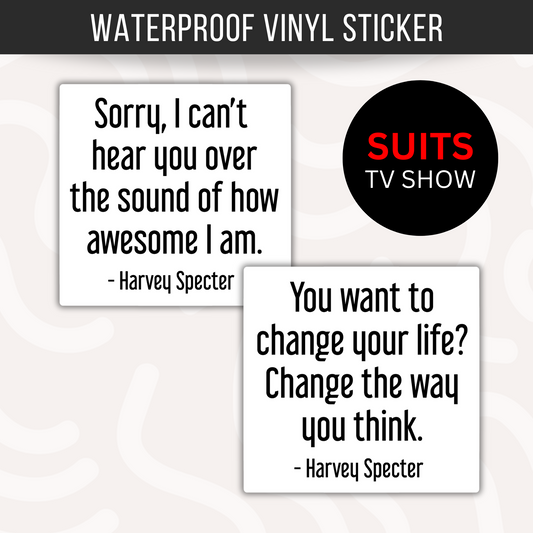 Harvey Specter Quote Sticker Suits TV Show Attorney Law - Variety 1