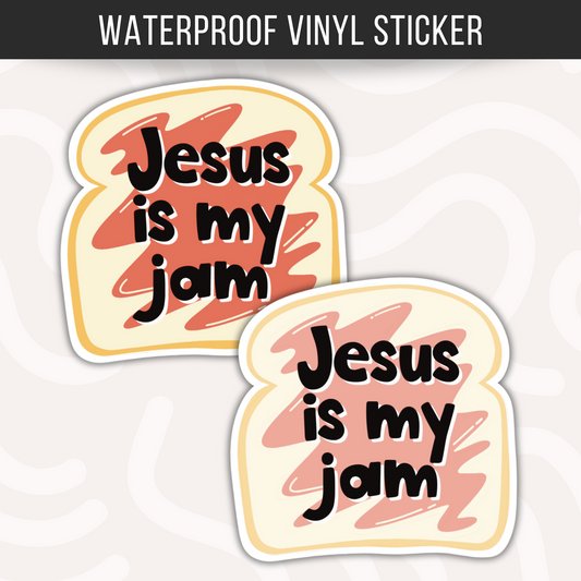 Jesus Is My Jam Sticker Funny Christian Inspirational Faith Sticker