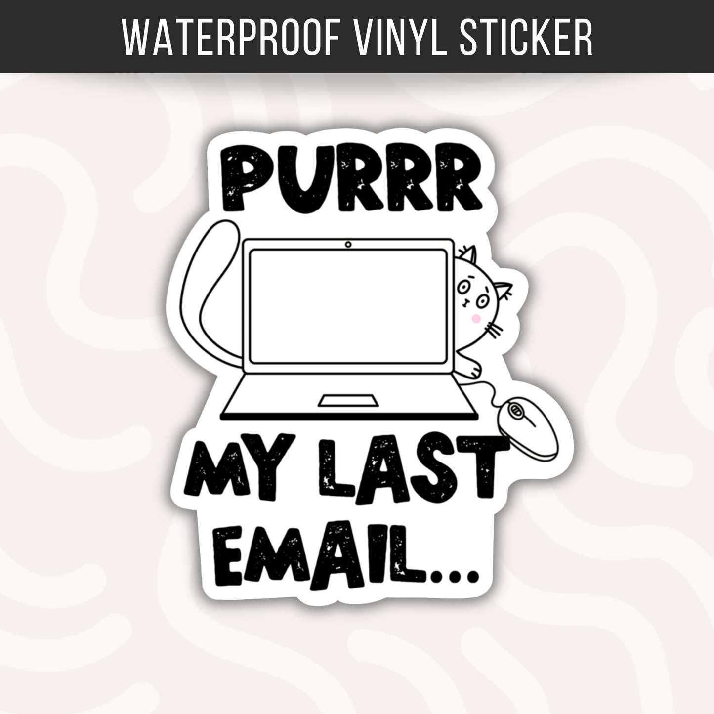 Per My Last Email Sticker Funny Cat Sticker