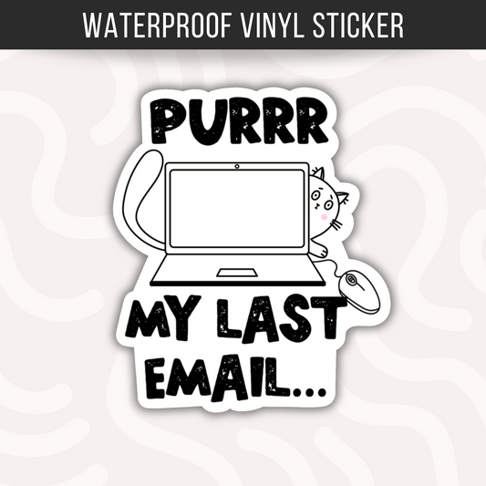 Per My Last Email Sticker Funny Cat Sticker