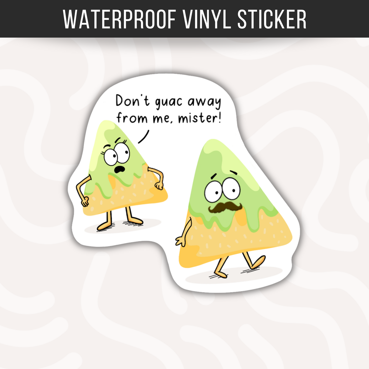 Guacamole Sticker Cartoon Avocado Sticker
