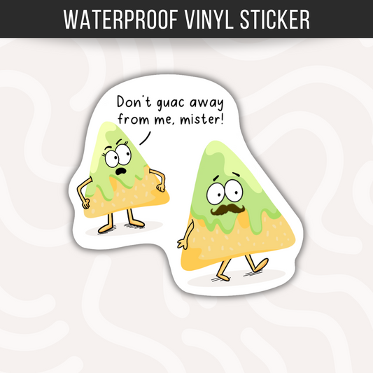 Guacamole Sticker Cartoon Avocado Sticker