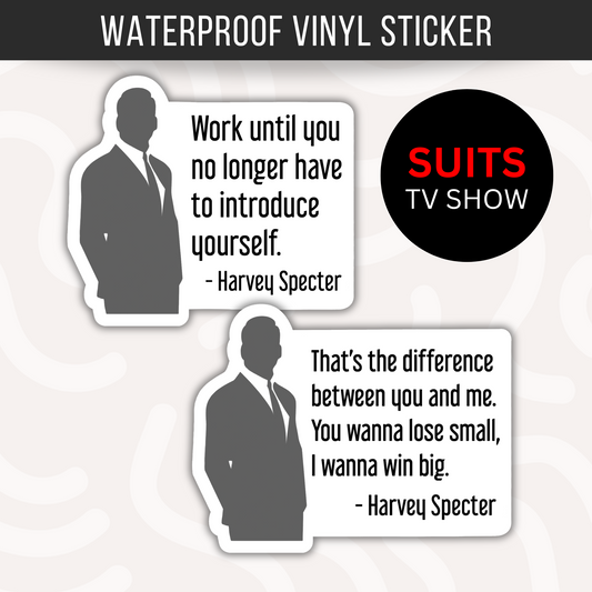 Harvey Specter Quote Sticker Suits TV Show Attorney Law - Variety 4